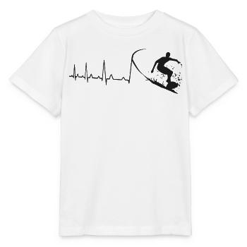 Planche de surf Surfer Surf Heartbeat - T-shirt bio MINI CREATOR Stanley/Stella Enfant - blanc - Devant - Maike (125cm)
