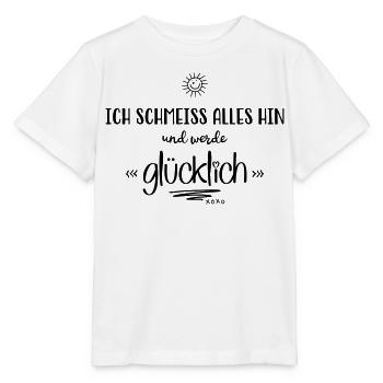 Glücklich - Stanley/Stella Kinder T-Shirt MINI CREATOR  - Weiß - Vorne - Maike (125cm)