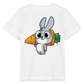 Hard-working bunny - Stanley/Stella MINI CREATOR Kids’ T-Shirt - white - Front - Maike (125cm)