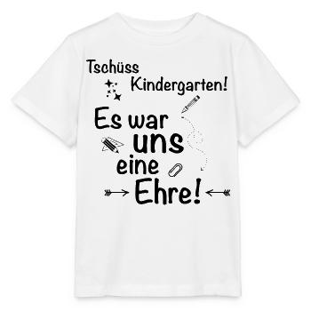 Tschüss Kindergarten... - Stanley/Stella Kinder T-Shirt MINI CREATOR  - Weiß - Vorne - Maike (125cm)