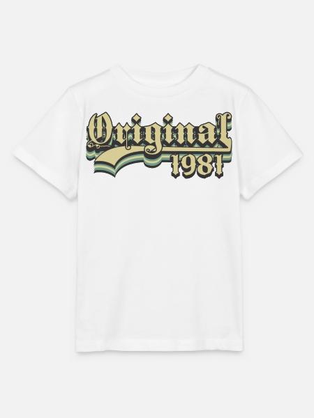 Geboren in 1981 - Stanley/Stella Kinder T-Shirt MINI CREATOR  - Weiß