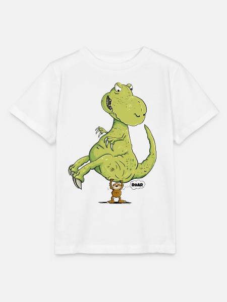 Waches Faultier I Dinosaurier I Dino T-Rex I Fun - Stanley/Stella Kinder T-Shirt MINI CREATOR - Weiß