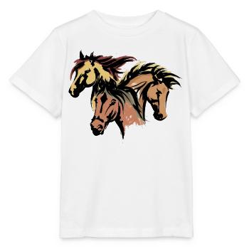 Chevaux Étalon Islandais Chevaux Cheval Amour Islandens - T-shirt bio MINI CREATOR Stanley/Stella Enfant - blanc - Devant - Maike (125cm)