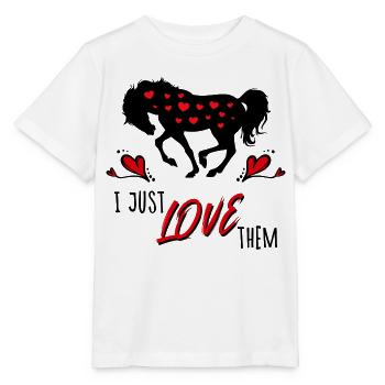 Chevaux islandais chevaux islandais Déclaration Coeur - T-shirt bio MINI CREATOR Stanley/Stella Enfant - blanc - Devant - Maike (125cm)