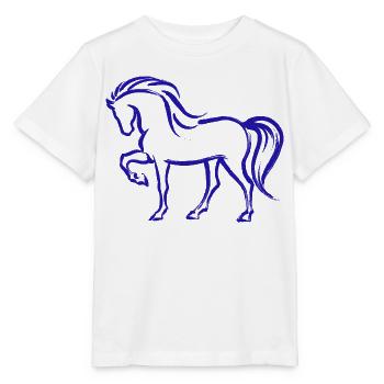 Cool Pferde Islandpferde Stute Pferdeliebe - Stanley/Stella Kinder T-Shirt MINI CREATOR  - Weiß - Vorne - Maike (125cm)