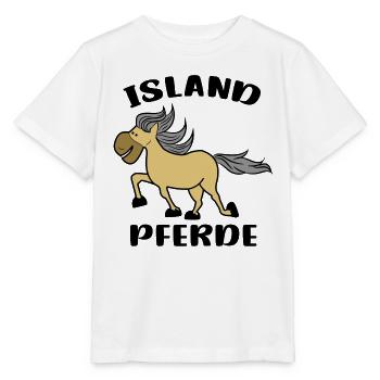 Chevaux islandais Cheval Aime dire Chevaux islandais - T-shirt bio MINI CREATOR Stanley/Stella Enfant - blanc - Devant - Maike (125cm)