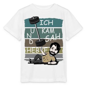 Ich kam sah und Hebte - Stanley/Stella Kinder T-Shirt MINI CREATOR  - Weiß - Vorne - Maike (125cm)