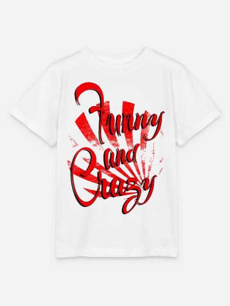 funny and crazy - Stanley/Stella Kinder T-Shirt MINI CREATOR  - Weiß