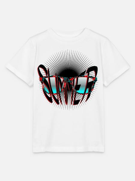 Sonne und Sommer Sonnenbrille - Stanley/Stella Kinder T-Shirt MINI CREATOR - Weiß