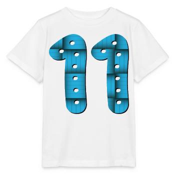 Numéro 11 - NUMÉRO ONZE - 11e anniversaire - T-shirt bio MINI CREATOR Stanley/Stella Enfant - blanc - Devant - Maike (125cm)
