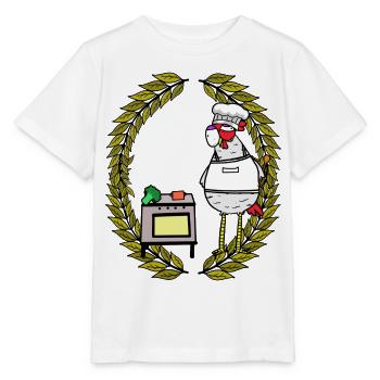 Laurel Wreath Grandma Chicken Master Cook Enjoyment Local - Stanley/Stella MINI CREATOR Kids’ T-Shirt - white - Front - Maike (125cm)