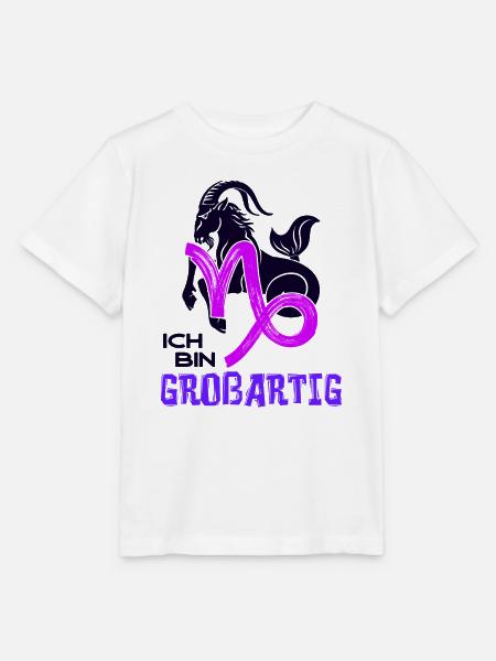 Astrologie Steinbock Tierkreiszeichen Statement - Stanley/Stella Kinder T-Shirt MINI CREATOR - Weiß