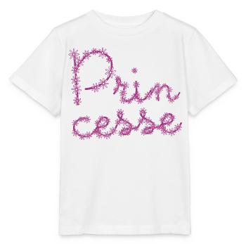 Princesse avec des fleurs ! ma princesse - T-shirt bio MINI CREATOR Stanley/Stella Enfant - blanc - Devant - Maike (125cm)