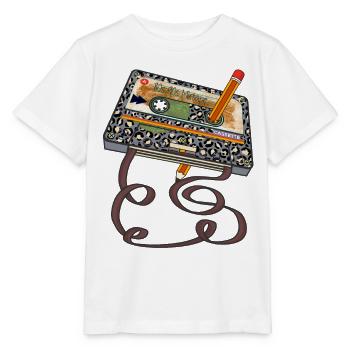 80s 90s Cassette Tape Pencil Throwback Retro Vinta - Stanley/Stella MINI CREATOR Kids’ T-Shirt - white - Front - Maike (125cm)