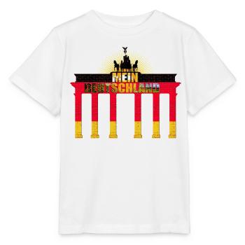 Allemagne Porte de Brandebourg Or Rouge Noir - T-shirt bio MINI CREATOR Stanley/Stella Enfant - blanc - Devant - Maike (125cm)