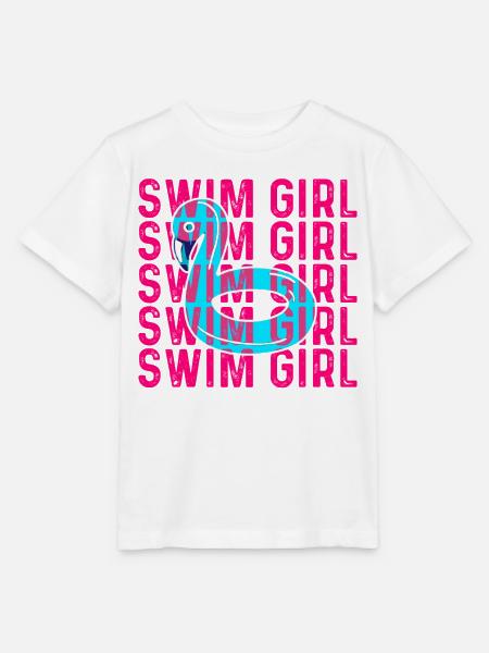 Schwimmen Mädchen - Stanley/Stella Kinder T-Shirt MINI CREATOR  - Weiß