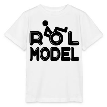 Jeder Rollstuhlfahrer ist ein Vorbild # - Stanley/Stella Kinder T-Shirt MINI CREATOR  - Weiß - Vorne - Maike (125cm)