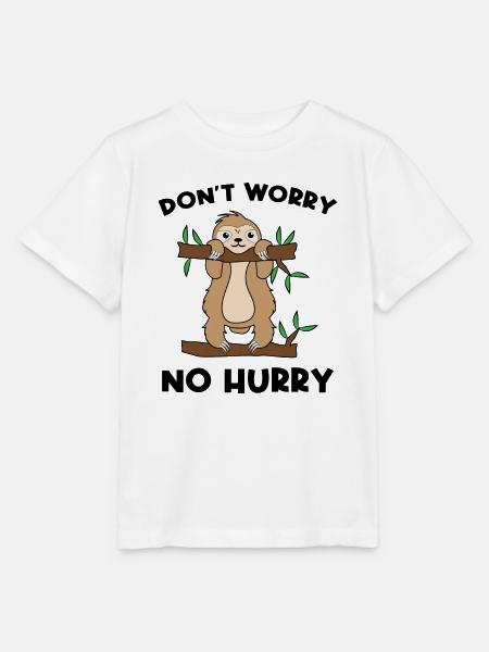 Tier Dschungel Statement Faultier Relax Urwald - Stanley/Stella T-shirt MINI CREATOR til børn - hvid