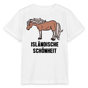Pferde Islandpferde Statement Pferdenarr - Stanley/Stella Kinder T-Shirt MINI CREATOR  - Weiß - Vorne - Maike (125cm)