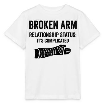 Gebrochener Arm - Stanley/Stella Kinder T-Shirt MINI CREATOR  - Weiß - Vorne - Maike (125cm)