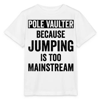 Saut à la perche - T-shirt bio MINI CREATOR Stanley/Stella Enfant - blanc - Devant - Maike (125cm)