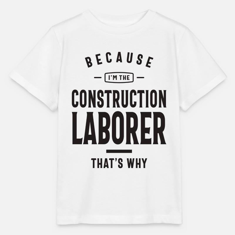 Ouvrier de la construction Titre du poste Profession - T-shirt bio MINI CREATOR Stanley/Stella Enfant - blanc