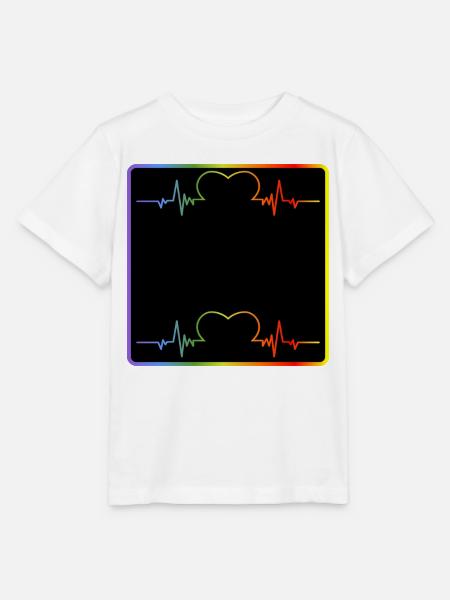 NAMENSSCHILD REGENBOGEN - Stanley/Stella Kinder T-Shirt MINI CREATOR - Weiß