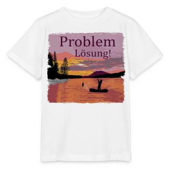 Problem Lösung Angeln - Stanley/Stella Kinder T-Shirt MINI CREATOR  - Weiß - Vorne - Maike (125cm)