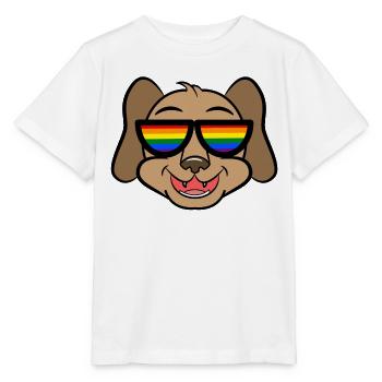 Cool Hund Lgbt Regenbogen Lesben Homosexuell - Stanley/Stella Kinder T-Shirt MINI CREATOR  - Weiß - Vorne - Maike (125cm)