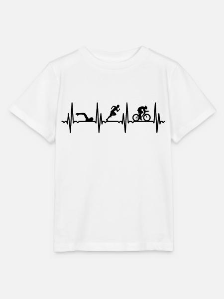 Triathlet Herzschlag - Stanley/Stella Kinder T-Shirt MINI CREATOR - Weiß