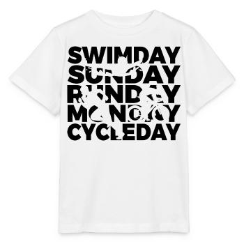 Semaine du triathlon - T-shirt bio MINI CREATOR Stanley/Stella Enfant - blanc - Devant - Maike (125cm)