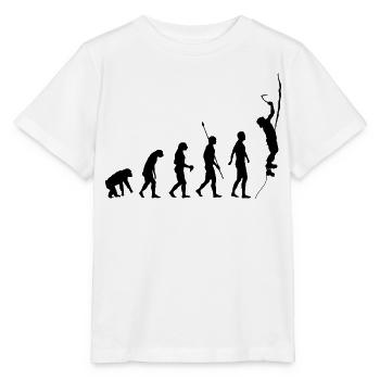 Évolution humaine, escalade sur glace, grimpeurs sur glace - T-shirt bio MINI CREATOR Stanley/Stella Enfant - blanc - Devant - Maike (125cm)