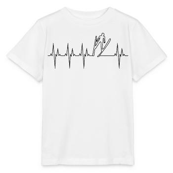 Ski Jumping Electrocardiogram ECG Ski Jumping - Stanley/Stella MINI CREATOR Kids’ T-Shirt - white - Front - Maike (125cm)