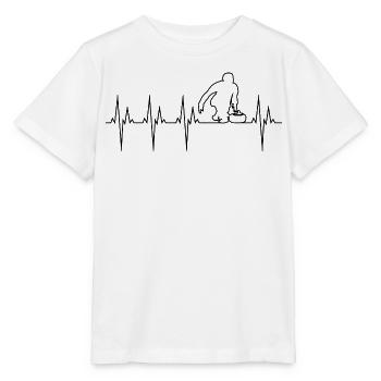Curling électrocardiogramme ECG - T-shirt bio MINI CREATOR Stanley/Stella Enfant - blanc - Devant - Maike (125cm)