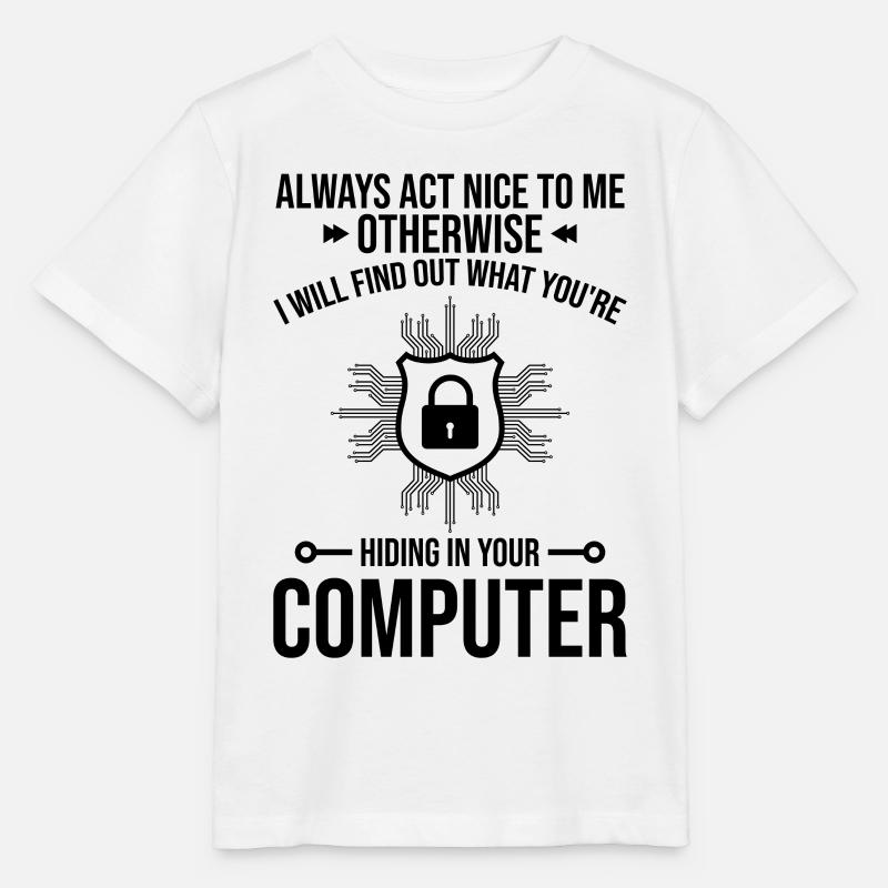Cybersécurité Sécurité informatique Cybersécurité - T-shirt bio MINI CREATOR Stanley/Stella Enfant - blanc