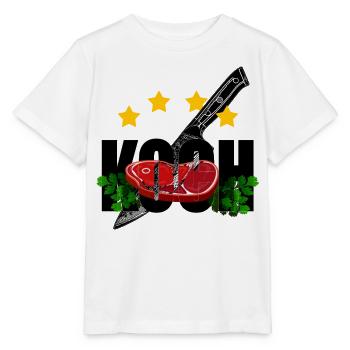 4 Sterne Koch Kochmesser Fleisch Petersilie - Stanley/Stella Kinder T-Shirt MINI CREATOR  - Weiß - Vorne - Maike (125cm)