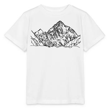 K2, Himalayas, Karakoram, mountains, eight-thousander mountain - Stanley/Stella MINI CREATOR Kids’ T-Shirt - white - Front - Maike (125cm)