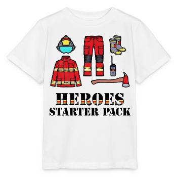 Feuerwehrhelm Lebensretter Statement Feuerwehr - Stanley/Stella Kinder T-Shirt MINI CREATOR  - Weiß - Vorne - Maike (125cm)