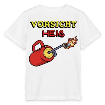 Feuerlöscher Brennen Feuer Feuerwehr Statement - Stanley/Stella Kinder T-Shirt MINI CREATOR  - Weiß - Vorne - Maike (125cm)