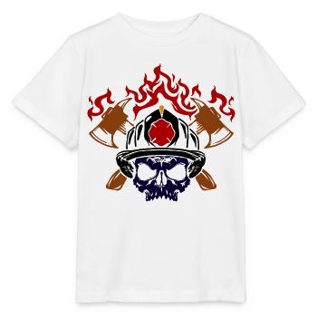 Brennen Feuerwehrhelm Feuerwehr Brandschutz - Stanley/Stella Kinder T-Shirt MINI CREATOR  - Weiß - Vorne - Maike (125cm)