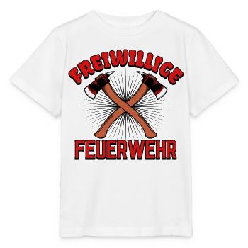 Feuerwehr Lebensretter Statement Löscharbeit - Stanley/Stella Kinder T-Shirt MINI CREATOR  - Weiß - Vorne - Maike (125cm)