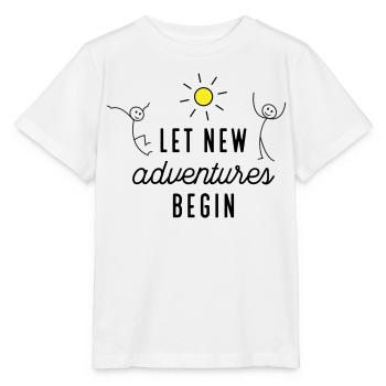 Abenteuer beziehungsweise Neuanfang - Stanley/Stella Kinder T-Shirt MINI CREATOR  - Weiß - Vorne - Maike (125cm)