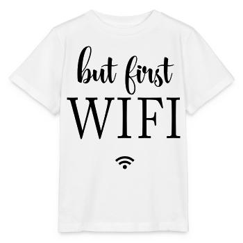 Surfaces noires : conception minimale - T-shirt bio MINI CREATOR Stanley/Stella Enfant - blanc - Devant - Maike (125cm)