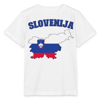 Slowenien Flagge Landkarte - Stanley/Stella Kinder T-Shirt MINI CREATOR  - Weiß - Vorne - Maike (125cm)