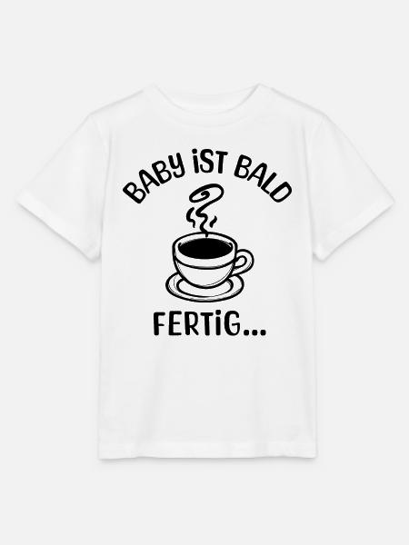 Schwangerschaft Babybauch Schwanger Statement - Stanley/Stella Kinder T-Shirt MINI CREATOR - Weiß