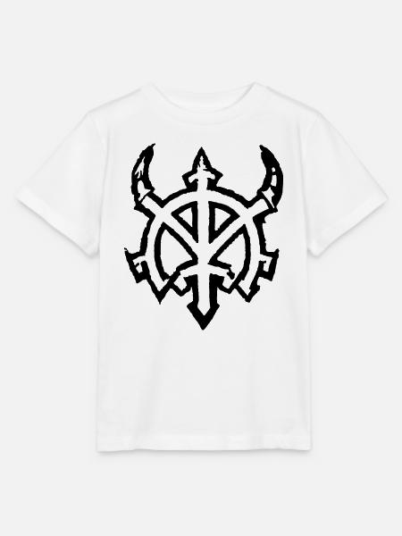 Viking symbol with horn, black - Stanley/Stella MINI CREATOR Kids’ T-Shirt - white