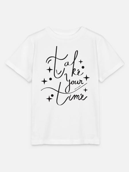 take your time - Stanley/Stella Kinder T-Shirt MINI CREATOR - Weiß