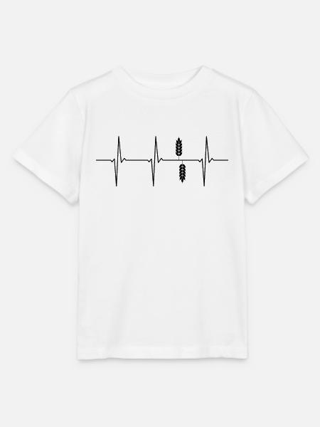Weizen EKG Herzschlag Getreide - Stanley/Stella Kinder T-Shirt MINI CREATOR  - Weiß