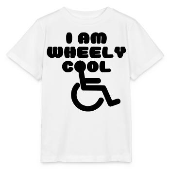 Je suis cool. Humour en fauteuil roulant * - T-shirt bio MINI CREATOR Stanley/Stella Enfant - blanc - Devant - Maike (125cm)