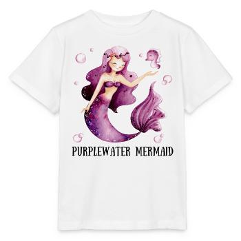 Purple-Water Mermaid - Stanley/Stella MINI CREATOR Kids’ T-Shirt - white - Front - Maike (125cm)